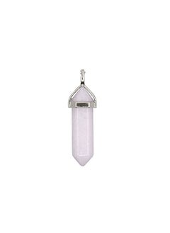Generic Hexagonal Crystal Point Pendant Necklace powder crystal 
