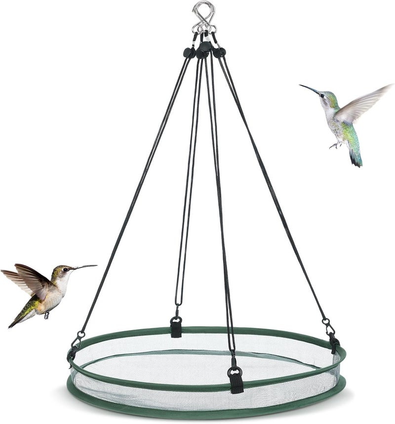 FoldTier Universal Wild Bird Seed Catcher Hanging Hoop Platform Bird Seed Catcher Tray for Hummingbird Feeders Bee Feeder Outdoor Garden Accessories(1 Pieces,20 Inch) - Image 1