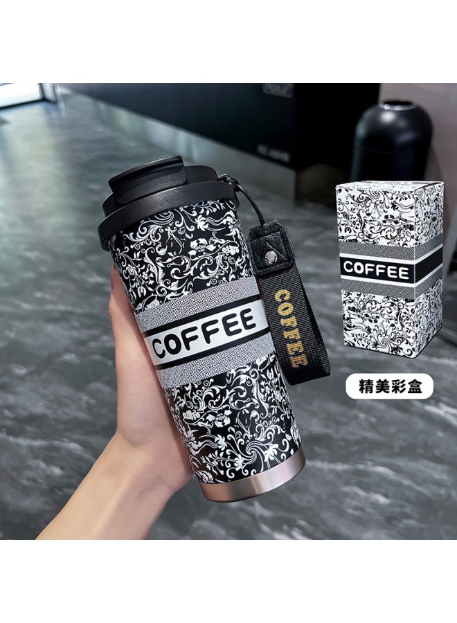Overlord Tea Ji Same Style Coffee Cup Large Capacity Suction Tube Cup With Lanyard National Fashion 316 Stainless Steel Thermos Cup