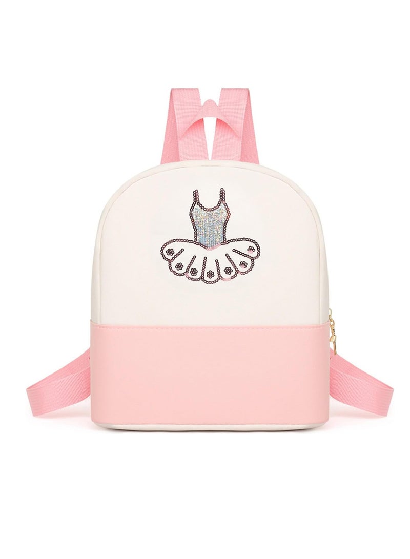 General Cute Ballet Dance Backpack,Tutu Dress Dance Bag,Personalized Ballet Dance Bag for Girls,Gymnastics Ballet Bags,ballet dance bag,Ballerina Duffle Bag (Pink)  - Image 1