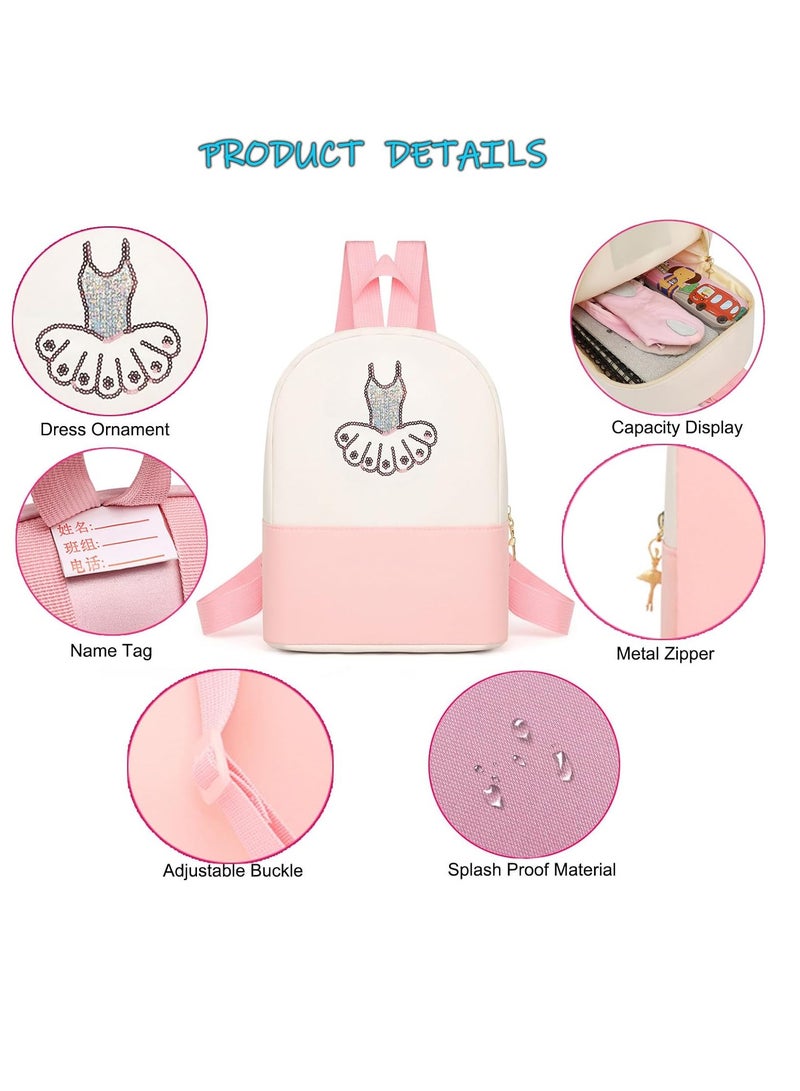 General Cute Ballet Dance Backpack,Tutu Dress Dance Bag,Personalized Ballet Dance Bag for Girls,Gymnastics Ballet Bags,ballet dance bag,Ballerina Duffle Bag (Pink)  - Image 3