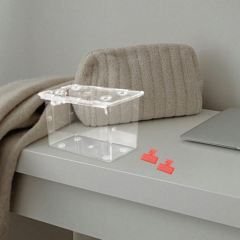 1 Box Storage Multipurpose Storage Container Box Latch Lock For Home Office School - Image 4