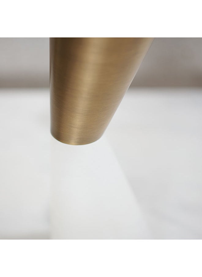 AL HUZAIFA FURNITURE Plié, Table Lamp Onyx White Marble, Brown Shade  - Image 2
