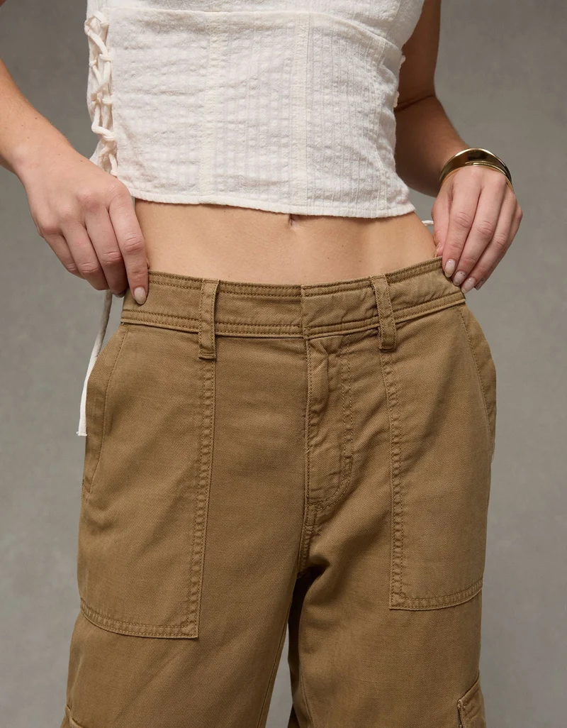 American Eagle  AE Low-Rise Straight Cargo Pant for Women | Best Price UAE