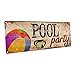 Homebody Accents Homebody Accents Pool Party 6"x16" Metal Sign, Wall DÃƒÂ©cor for Porch, Patio, and Deck  - Image 2