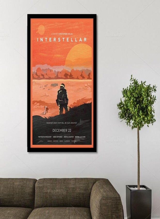 Waltractive ملصق جداري مؤطر من فيلم Interstellar - متوفر بمقاس 10x13 و 13x19 بوصة - ديكور جداري مثالي لغرفة النوم وغرفة الأطفال والسكن الجامعي لمحبي السينما (D، 9x13 بوصة) - Image 3