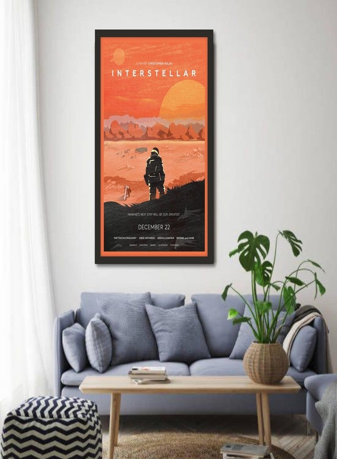 Waltractive ملصق جداري مؤطر من فيلم Interstellar - متوفر بمقاس 10x13 و 13x19 بوصة - ديكور جداري مثالي لغرفة النوم وغرفة الأطفال والسكن الجامعي لمحبي السينما (D، 9x13 بوصة) - Image 5