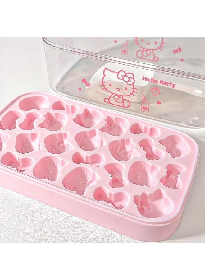 YJ Mini Cute Silicone Ice Molds, Cartoon Cat Sealed Ice Mold with Lid, Silicone Candy Molds, Birthday Cake Decoration, Candy Chocolate Cupcake Topper, DIY Baking Tools - Image 5