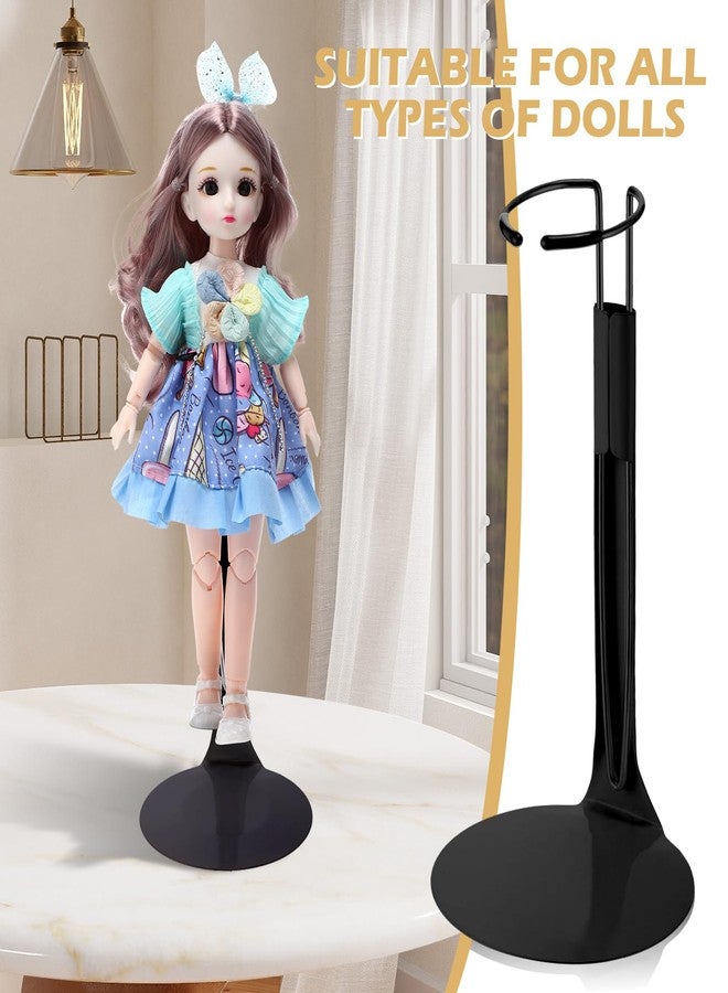 Yaocom 12 Pcs Action Figure Stand Action Figure Display Holder with Expandable Waist Wire for 8" to 12" Model Bear Display Rack(Black) - Image 5