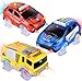 INLAIER Track Cars Only Replacement Light Up Toy Cars with 5 Flashing LED Lights for Tracks Glow in the Dark Flex Race Car Track Accessories Compatible with Most Car Tracks for Kids 3 Pack with Screwdriver - Image 3