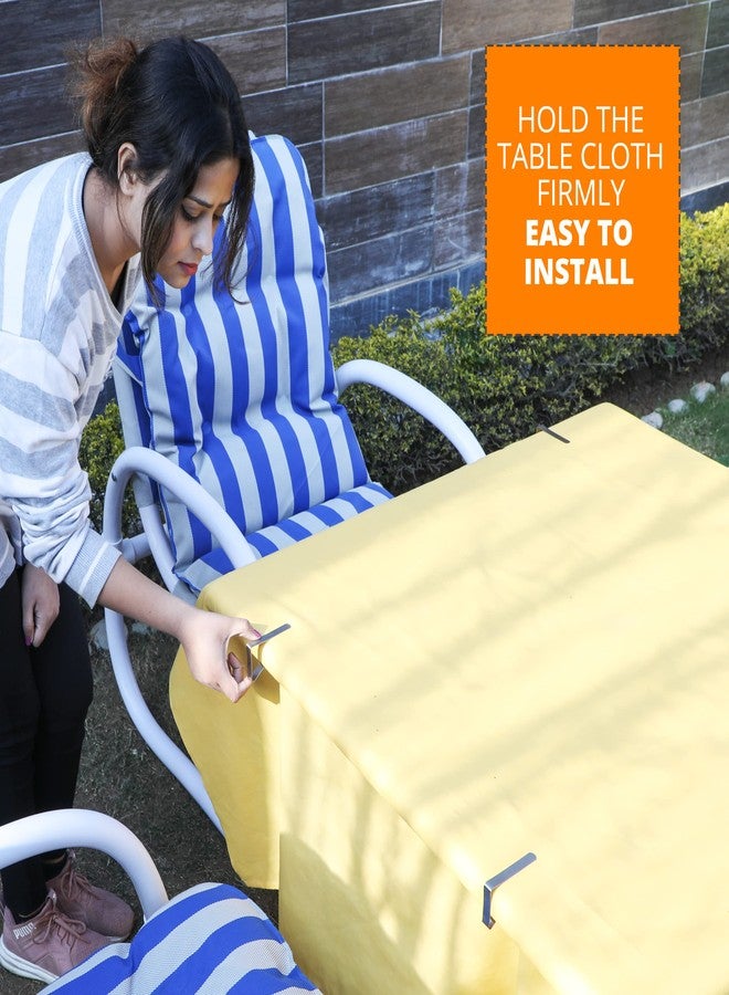 Clipra Tablecloth Clips [USA Based Brand] - 12 Pack Stainless Steel, Rust Proof Table Clips for Home, Restaurants, Picnic, Party, Dining Tables - Fits Up to 1.8 Inch Thick Tables - Image 5