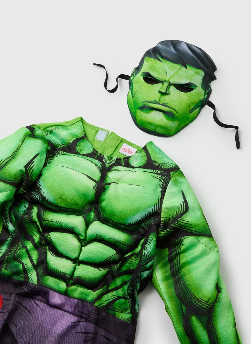 Matalan Kids Marvel Hulk Fancy Dress Costume