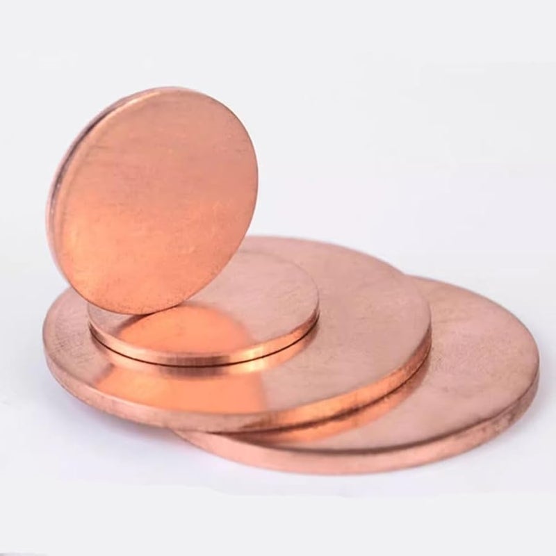T2 Pure Copper Round Plate Disc 200mm Diameter 0 5mm Thick DIY Craft Sheet - Image 1