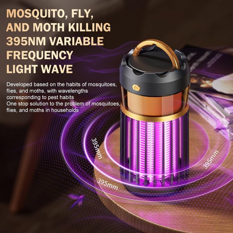 Bseical Electric Mosquito Killer, USB Portable Mosquito Lamp for Outdoor Camper, Indoor Electric Mosquito Light, Anti Flies, Anti Mosquitos (White) - Image 3