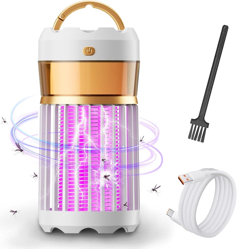 Bseical Electric Mosquito Killer, USB Portable Mosquito Lamp for Outdoor Camper, Indoor Electric Mosquito Light, Anti Flies, Anti Mosquitos (White) - Image 1