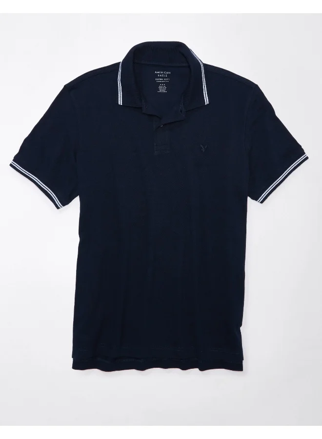 American Eagle Legend Pique Short Sleeve Polo Shirt