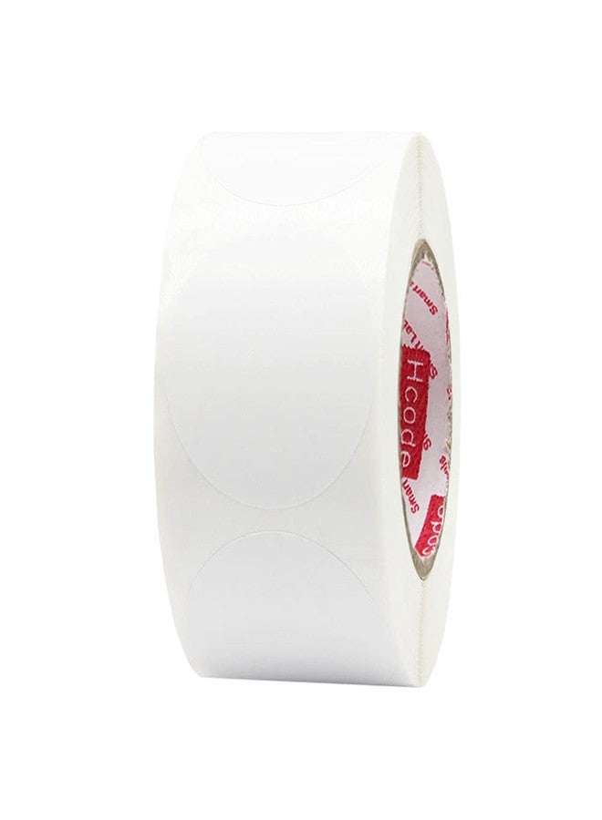 Hcode 1.5" Round Direct Thermal Labels Color Coding Dot Stickers Shipping Labels Address Labels 500Pcs (White) - Image 1