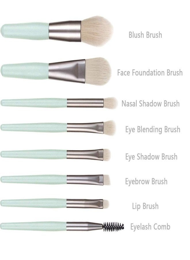 Professional Makeup Brush Set, Synthetic Bristles (8 Piece Pink Brush Set) - Image 3