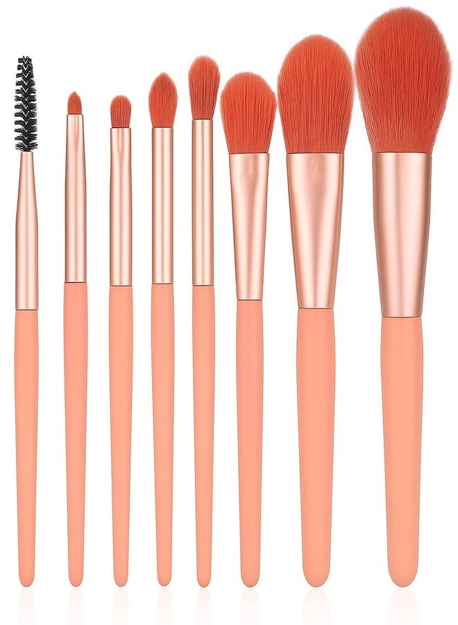 Professional Makeup Brush Set, Synthetic Bristles (8 Piece Pink Brush Set) - Image 1