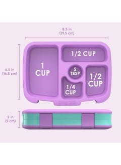 Bentgo Kids Prints Leak Proof, 5 Compartment Bento Style Kids Lunch Box, Ideal Portion Sizes For Ages 3 To 7 - Bpa Free, Dishwasher Safe, Food - Safe Materials (Mermaid Scales)  - Image 5