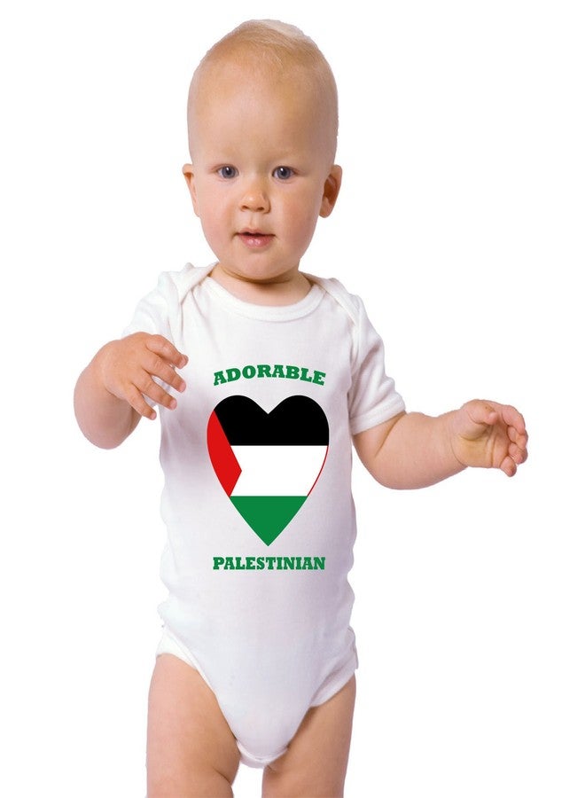 Speedy Pros Adorable Palestinian Palestine Infant Toddler Baby Bodysuit One Piece 6 Months White - Image 2