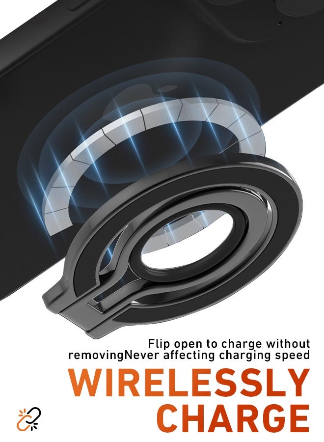 RESONIX MagSafe Magnetic Phone Grip with Ring Holder – Wireless Charging Compatible, Universal Fit for All Smartphones, Includes Magnetic Sheet - Image 5