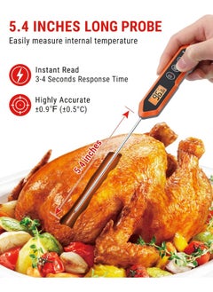 ThermoPro ThermoPro TP15H Waterproof Instant Read Food Thermometer for Cooking, Digital Meat Thermometer Probe with Backlight & Calibration, Cooking Thermometer for Meat Liquids Candy BBQ Oven Turkey  - Image 2