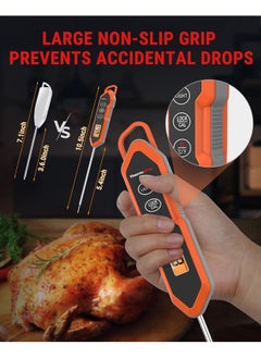 ThermoPro ThermoPro TP15H Waterproof Instant Read Food Thermometer for Cooking, Digital Meat Thermometer Probe with Backlight & Calibration, Cooking Thermometer for Meat Liquids Candy BBQ Oven Turkey  - Image 3