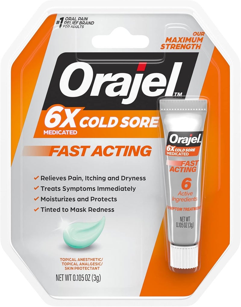 Orajel Orajel Moisturelock Cold Sore Symptom Treatment, Cream 0.105 oz (Packaging May Vary)