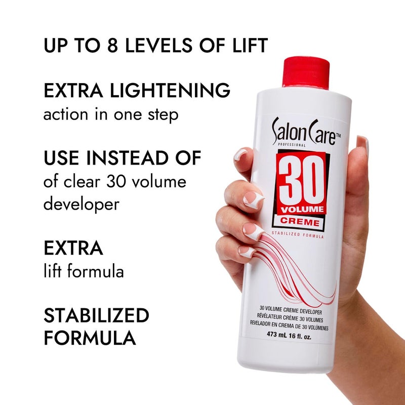 Salon Care 30 Volume Creme Developer 16 Oz - Image 4