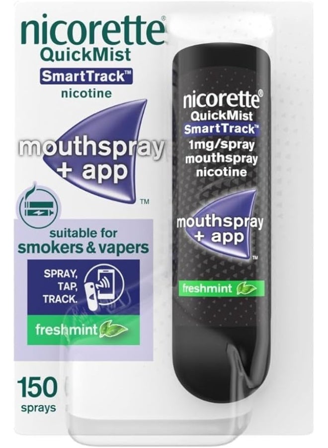 Nicorette QuickMist SmartTrack 1mg/ Spray Mouthspray (Nicotine) – 150 Sprays - Image 1