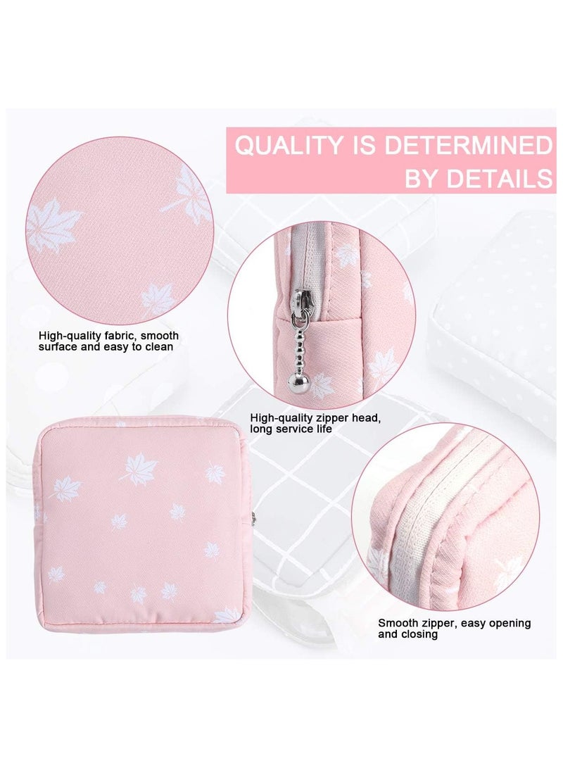 عام حقيبة فوط صحية مليئة بقلب الفتاة اللطيفة، تحتوي على جيب لحفظ فوط الحيض أو النقود. - Image 4