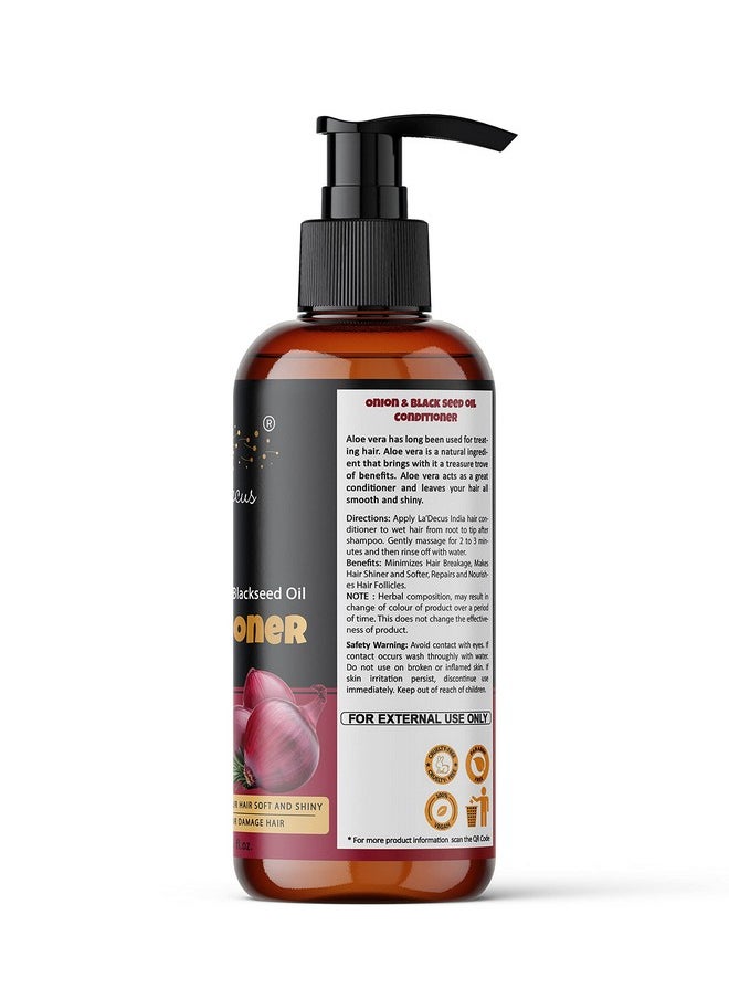 La' Decus INDIA - La’ Decus® India Onion Hair Care Kit With Onion Black Seed Hair Oil + Conditioner + Shampoo For Hair Growth With Anti Dandruff And Damage Control Properties Combo Kit Pack Of 600 Ml - Image 1
