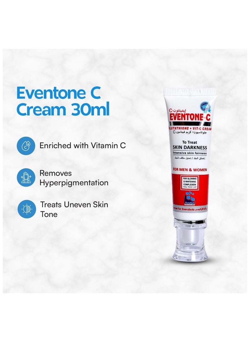 PharmaHealth - Eventone-C L-Glutathione + Vitamin C Skin Darkness Treatment Cream For Men and Women 30g - Image 1