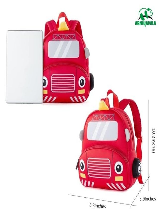 ARNIYAVALA 12" Cute Car Face Backpack for Kids Girls Boys Toddler Backpack Preschool Nursery Travel Bag - Mini Size - Image 2