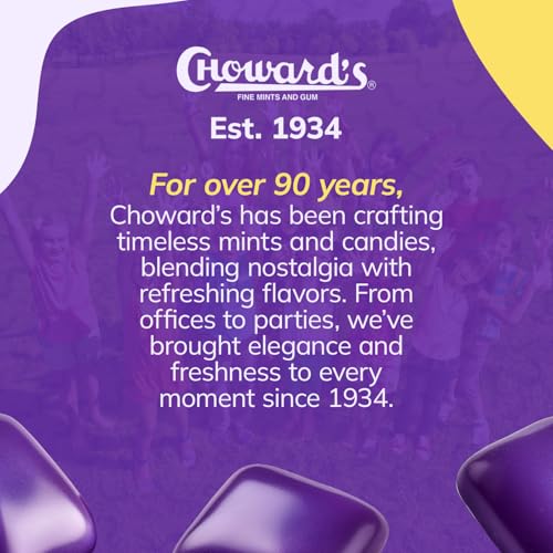 Choward's Chowards Scented Gum  Bold Aromatic Refreshing Flavor  Perfect for Fresh Breath Travel Sharing and Gifting  Nostalgic Chewing Gum  Pack of 24 8 Tablets Per Package 24 Packages Per Box - Image 5