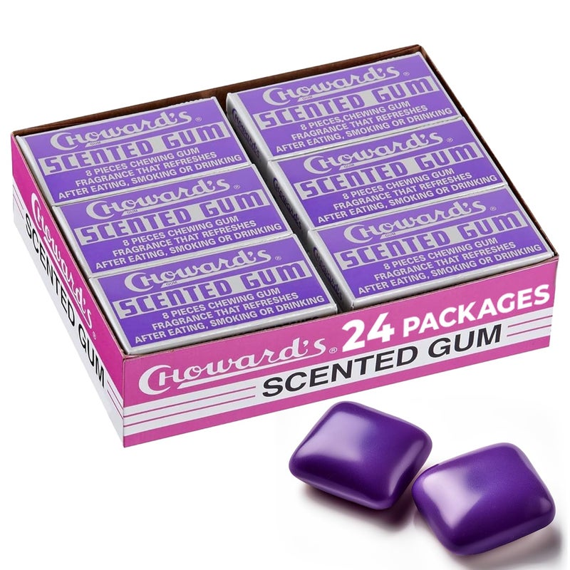 Choward's Chowards Scented Gum  Bold Aromatic Refreshing Flavor  Perfect for Fresh Breath Travel Sharing and Gifting  Nostalgic Chewing Gum  Pack of 24 8 Tablets Per Package 24 Packages Per Box - Image 3