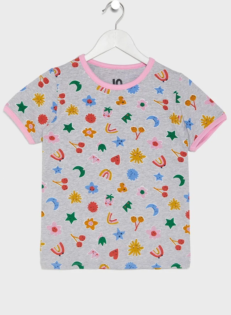 Cotton On Kids Printed T-Shirt + Shorts Set