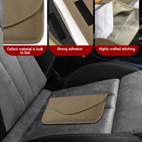 Lyxheth 2PCS Faraday Bags for Car Key and Cell Phone, Signal Blocking Bag, Faraday Key Fob Protector, Universal Cell Phone Privacy Card Protection Car Accessories for Anti-Thefting (Khaki) - Image 4