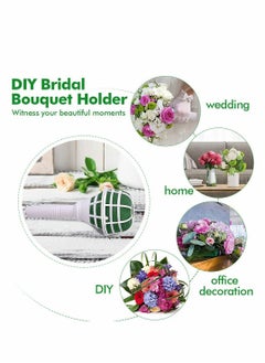 Excefore Wedding Bouquet Holder, 6-Pack Bouquet Holder, Fresh Artificial Flowers Holder Decoration Bridal Bouquet, DIY Wedding Foam Bouquet Handle, for Flower Arrangement, Bridal Bouquets for Wedding  - Image 2