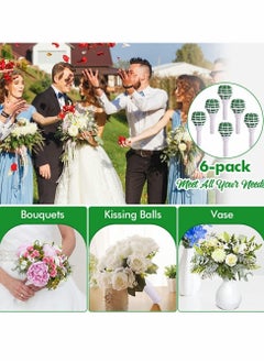 Excefore Wedding Bouquet Holder, 6-Pack Bouquet Holder, Fresh Artificial Flowers Holder Decoration Bridal Bouquet, DIY Wedding Foam Bouquet Handle, for Flower Arrangement, Bridal Bouquets for Wedding  - Image 4