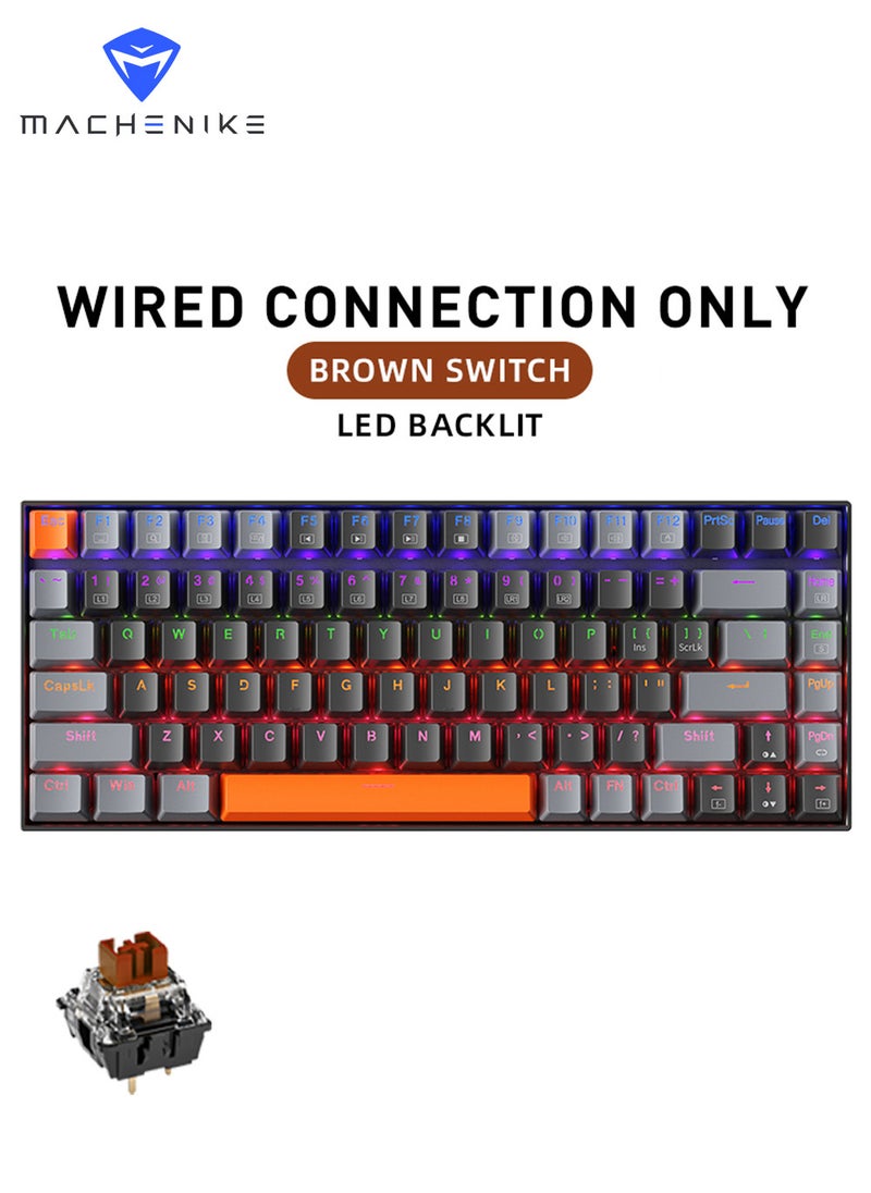 84 Keys Wired Mixed Light Keyboard Gaming Keyboard With Mechanical Brown Switch - pzsku/ZA605F2DEC82BF56A157DZ/45/_/1705044307/e5fac91f-47e1-4f7a-801b-2f0db71c2790