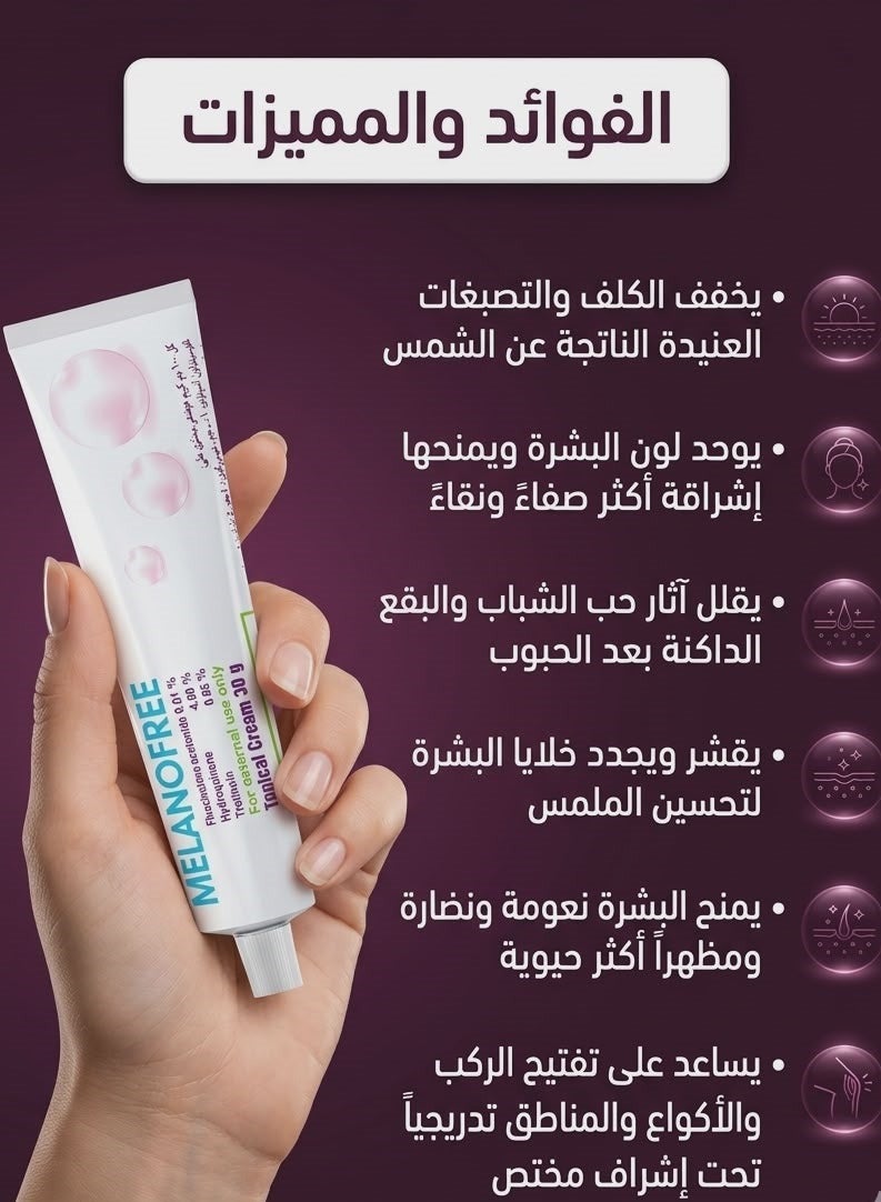 Melanonfree Skin Whitening & Exfoliating Cream - 2 Pack (30g Each) - Image 3