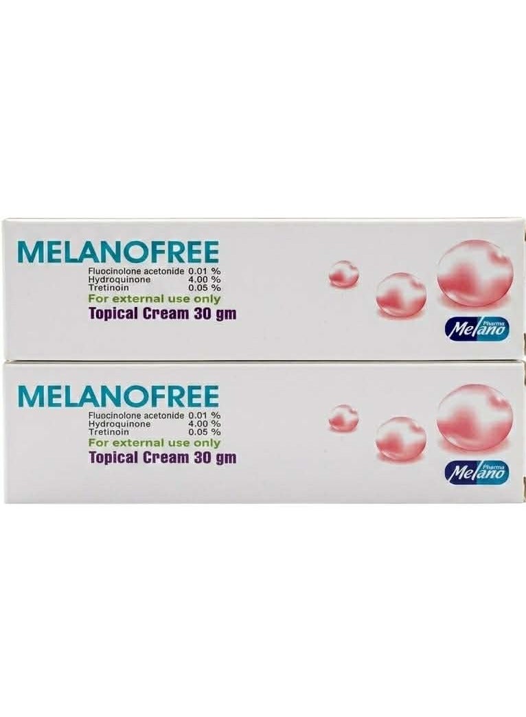 Melanonfree Skin Whitening & Exfoliating Cream - 2 Pack (30g Each) - Image 1