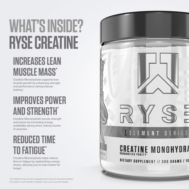 RYSE Up Supplements RYSE Creatine Monohydrate Powder  Unflavored  Supports Men  Women Lean Muscle Growth Strength Power and Endurance  Helps Reduce Fatigue and Improve Workout Recovery  60 Servings - Image 4