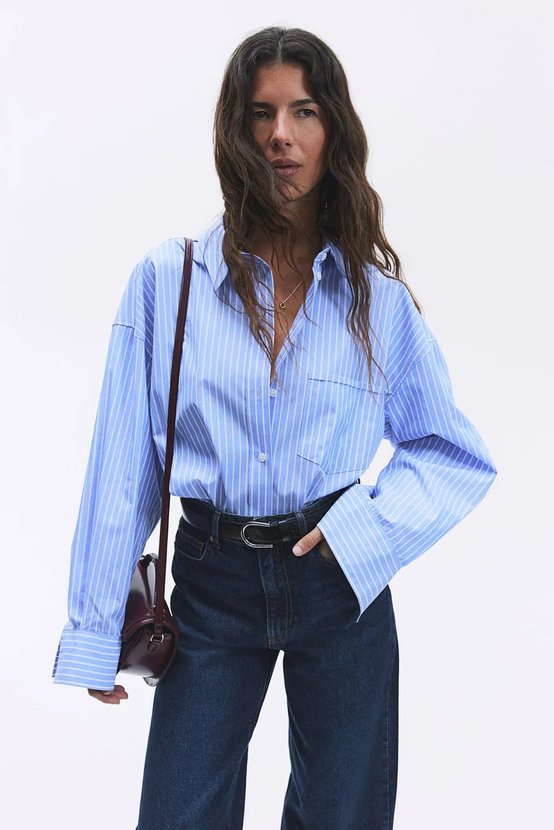 اتش اند ام Loose-fit cotton shirt