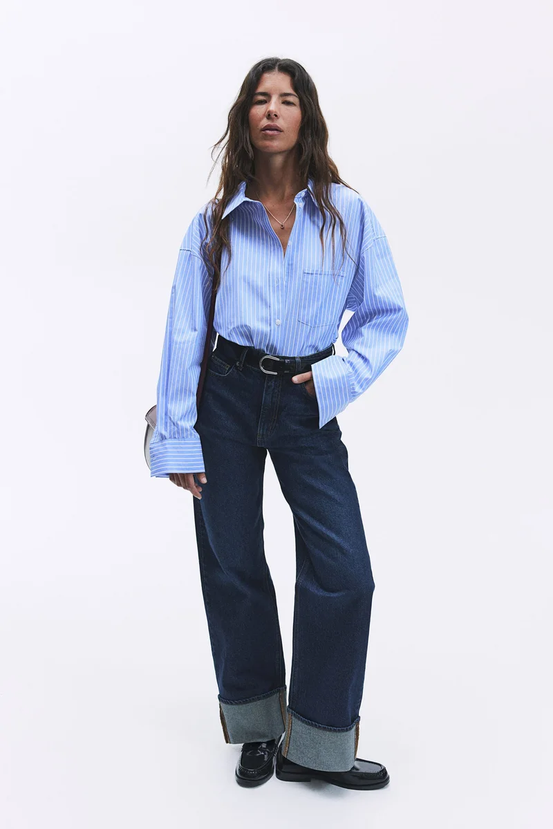 اتش اند ام Loose-fit cotton shirt