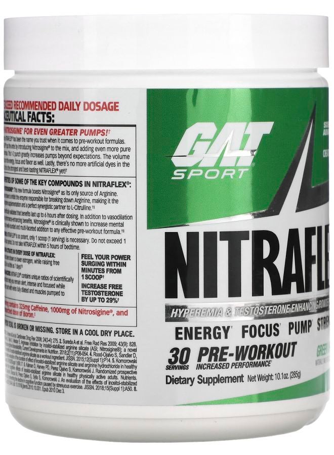 GAT Sport NITRAFLEX Green Apple 10.1 oz (285 g) - Image 2