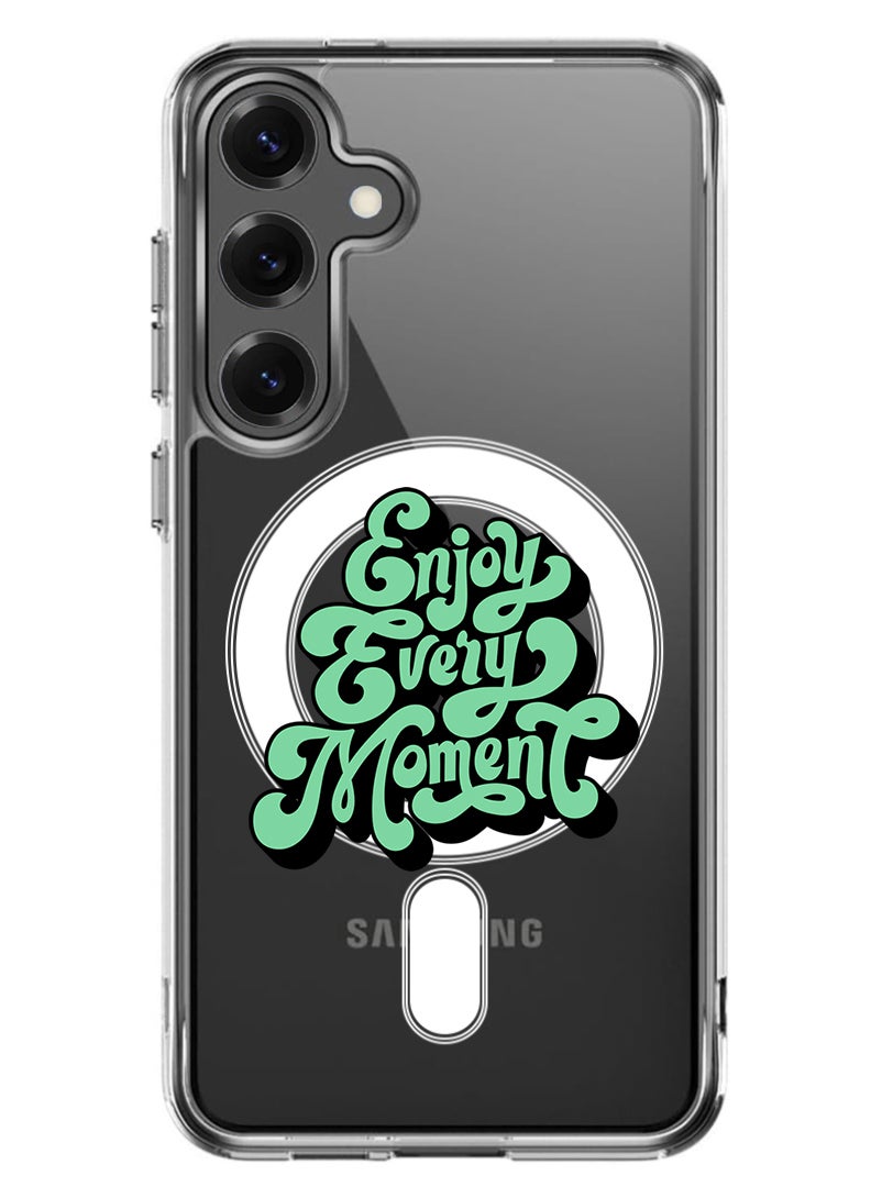 Theodor Magnetic Case for Samsung Galaxy S25 Plus 6.7-inch Compatible with MagSafe Wireless Charging, Shockproof Phone Bumper Cover Enjoy Every Mopment-01 - Image 1