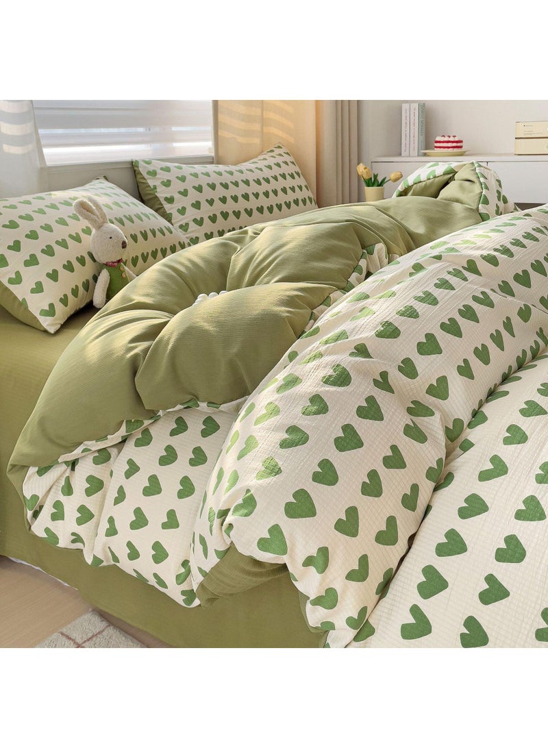 Bluejw Pure Cotton Washable Bed Sheet And Duvet Cover Bed Linen Set  - Image 1